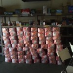 Dog food donated to the Williamston Food Bank by the Homeless Angels